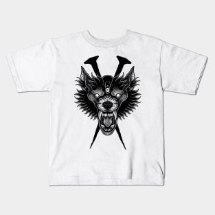 Demonic wolf Kids T-Shirt